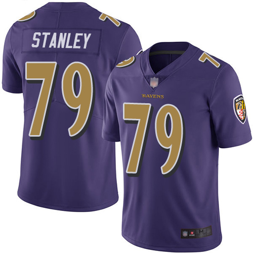 Baltimore Ravens Limited Purple Men Ronnie Stanley Jersey NFL Football 79 Rush Vapor Untouchable